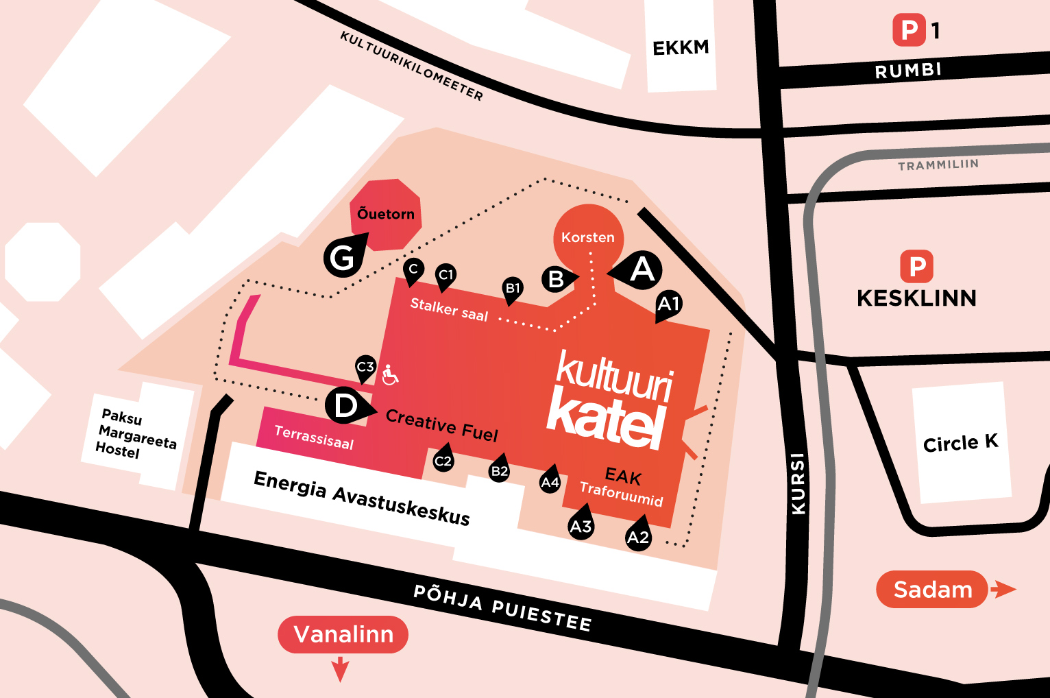 Kultuurikatlasse juurdepääsu kaart